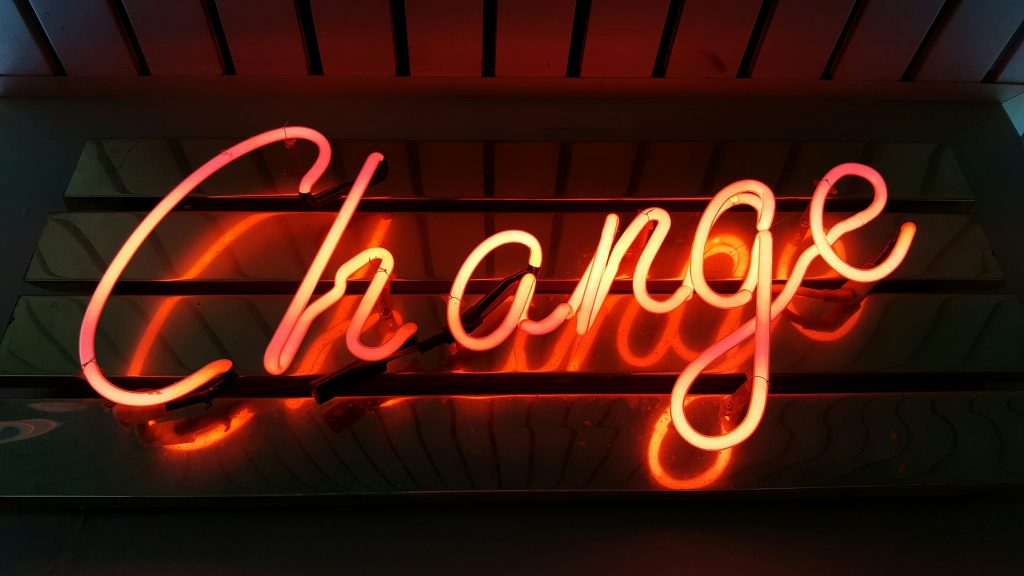 Neon "Change" light to start a second income stream